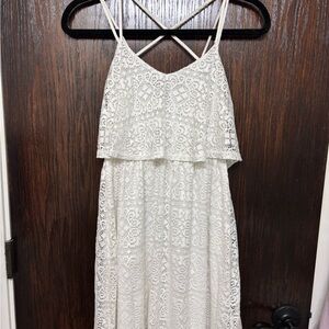 Soprano Strappy White Lace Gameday Dress